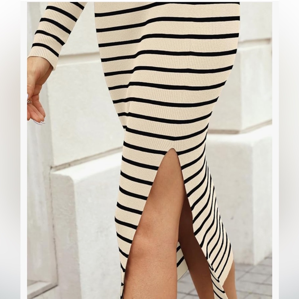 Two piece striped sweater and skirt set size medium - Picture 6 of 10